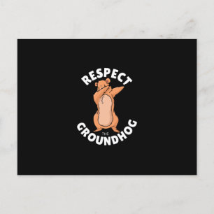 Respect the groundhog postcard