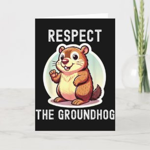 Respect The Groundhog Whisperer Funny Humour Vinta Card