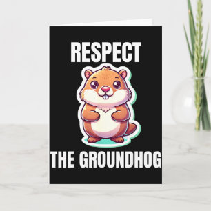 Respect The Groundhog Whisperer Funny Vintage Card
