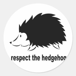 Respect The Hedgehog Classic Round Sticker