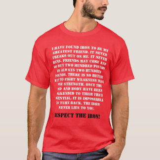 Respect The Iron Front RED T-Shirt