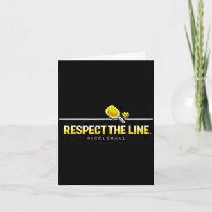 Respect the line pickleball typography paddle card