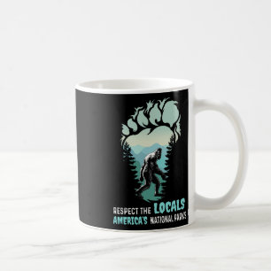 Respect The Locals Bigfoot Sasquatch America's Nat Coffee Mug