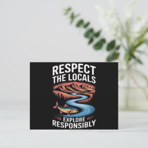 Respect the Locals Fish Ocean Save the Planet  Postcard