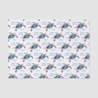 Respect the Locals Sea Turtle Tie Dye Beach Quote Tissue Paper