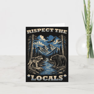 Respect the locals wildlife nature national parks card
