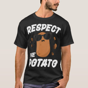 Respect The Potato For Kids Boys Men Funny Vegeta T-Shirt