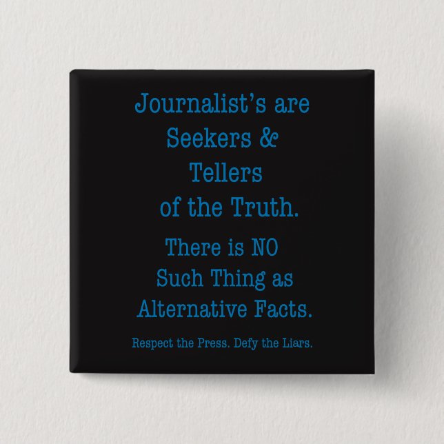 Respect the Press 15 Cm Square Badge (Front)