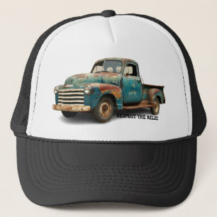 Respect the Relic vintage pickup truck funny dad  Trucker Hat