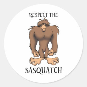 RESPECT THE SASQUATCH CLASSIC ROUND STICKER