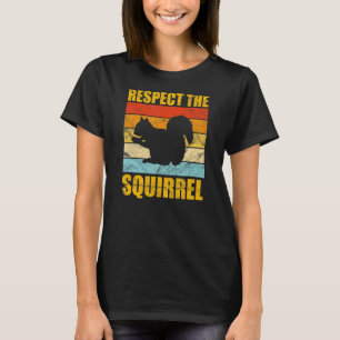 Respect The Squirrel Vintage Sunset Cute Women's S T-Shirt