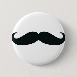 Respect the Stache Moustache 6 Cm Round Badge