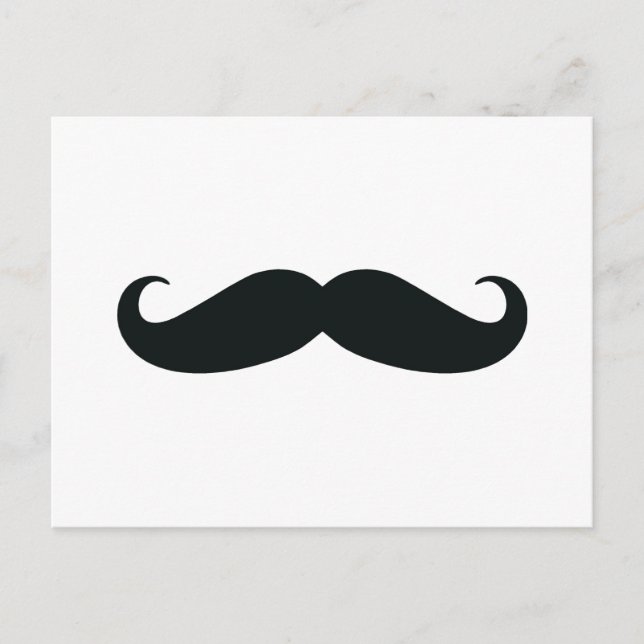 Respect the Stache Moustache Postcard (Front)