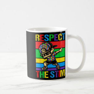 Respect the stim autism awareness dabbing autism coffee mug
