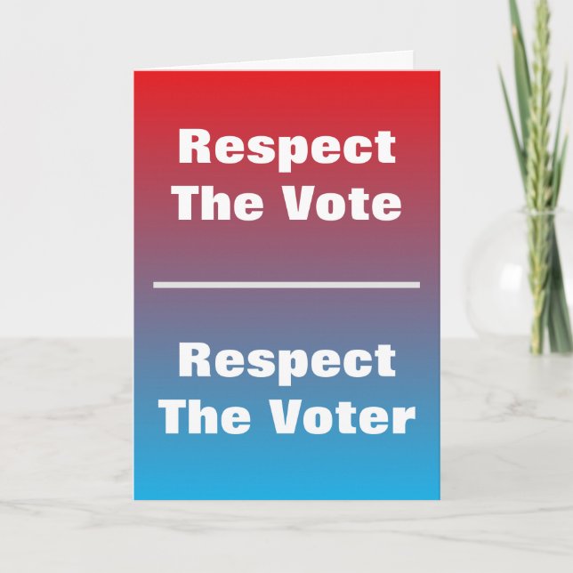 Respect The Vote and Voter Card (Front)