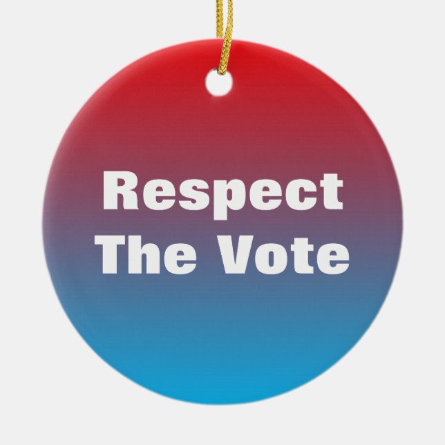 Respect The Vote and Voter Ceramic Ornament (Front)