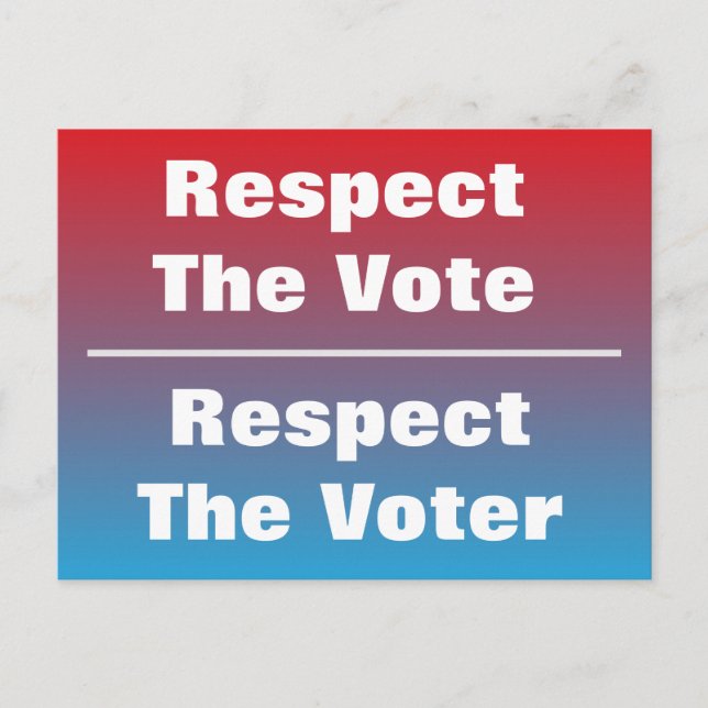 Respect The Vote and Voter Postcard (Front)