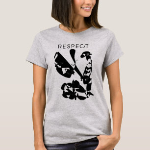 "Respect" with Black Lettering, Abstract Graphic T-Shirt