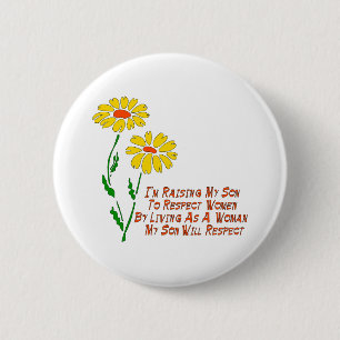 Respect Women 6 Cm Round Badge