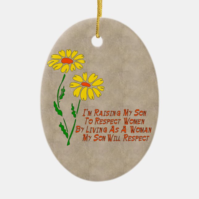Respect Women Ceramic Ornament (Front)