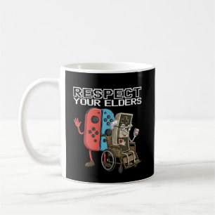 Respect Your Elders Funny Retro Gaming Console Mug