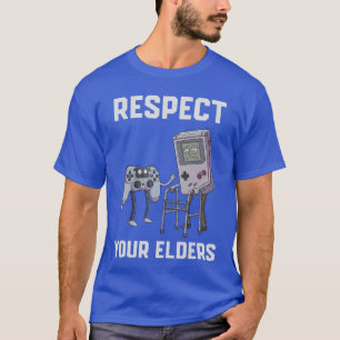 Respect Your Elders Gamer Retro Gaming Consoles gi T-Shirt