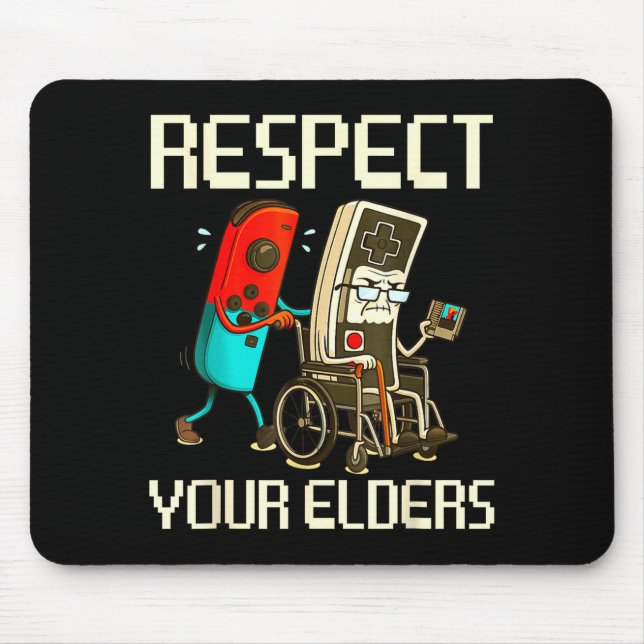 Respect Your Elders Gaming Clic  Mouse Pad (Front)