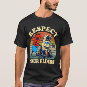 Respect Your Elders Gaming Control 80s Retro Funny T-Shirt