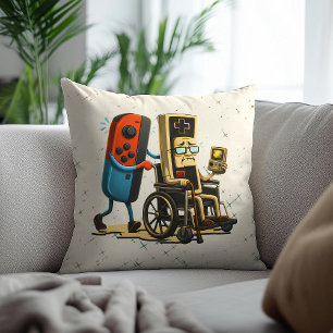 Respect Your Elders Gaming Control Retro Funny Cushion