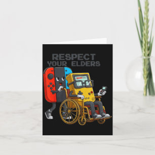 Respect Your Elders Gaming Control Retro Funny Gam Card