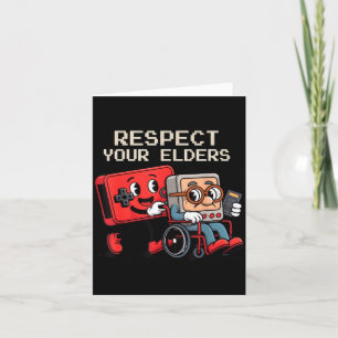 Respect Your Elders Gaming Control Retro Funny Gam Card