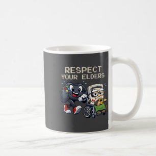 Respect Your Elders Gaming Control Retro Funny Gam Coffee Mug