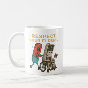 Respect Your Elders Gaming Control Retro Funny Gam Coffee Mug