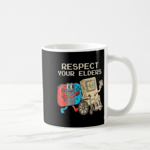 Respect Your Elders Gaming Control Retro Funny Gam Coffee Mug