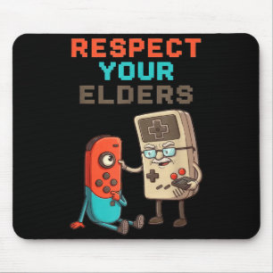 Respect Your Elders Gaming Control Retro Funny Gam Mouse Pad