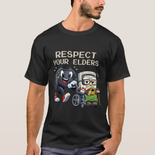 Respect Your Elders Gaming Control Retro Funny Gam T-Shirt