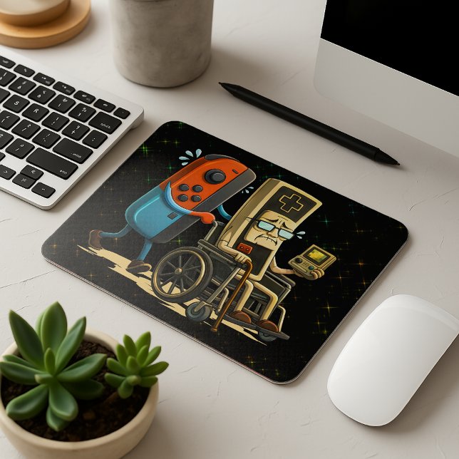 Respect Your Elders Gaming Control Retro Funny Mouse Pad (Creator Uploaded)