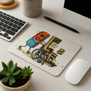 Respect Your Elders Gaming Control Retro Funny Mouse Pad