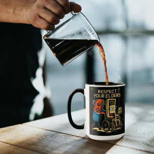 Respect Your Elders Gaming Control Retro Funny Mug