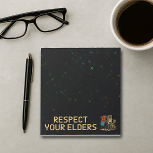 Respect Your Elders Gaming Control Retro Funny Notepad