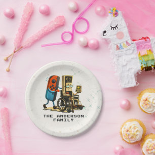 Respect Your Elders Gaming Control Retro Funny Paper Plate