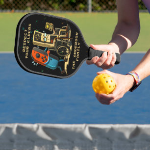 Respect Your Elders Gaming Control Retro Funny Pickleball Paddle