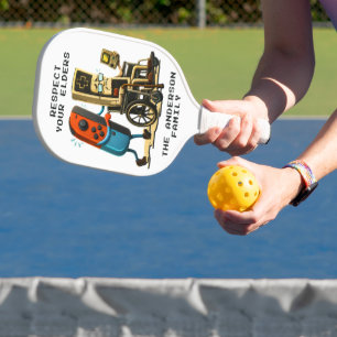 Respect Your Elders Gaming Control Retro Funny Pickleball Paddle