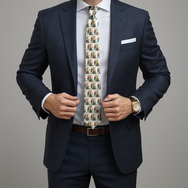 Respect Your Elders Gaming Control Retro Funny Tie (Creator Uploaded)