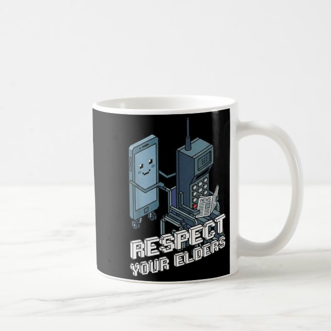 Respect your elders retro 80s gaming controller  coffee mug (Right)