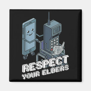 Respect Your Elders Retro 80s Gaming Controller Magnet