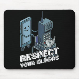 Respect your elders retro 80s gaming controller mouse pad