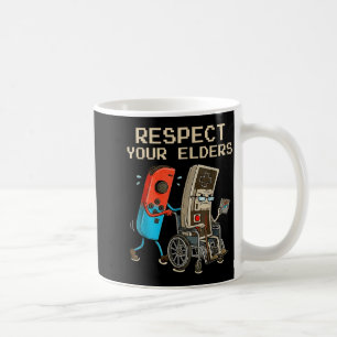 Respect Your Elders Retro Gaming Controller Funny  Coffee Mug