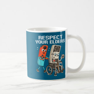 Respect Your Elders Retro Gaming Funny Controller Coffee Mug