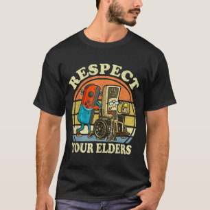 Respect Your Elders Retro Gaming Funny Controller T-Shirt